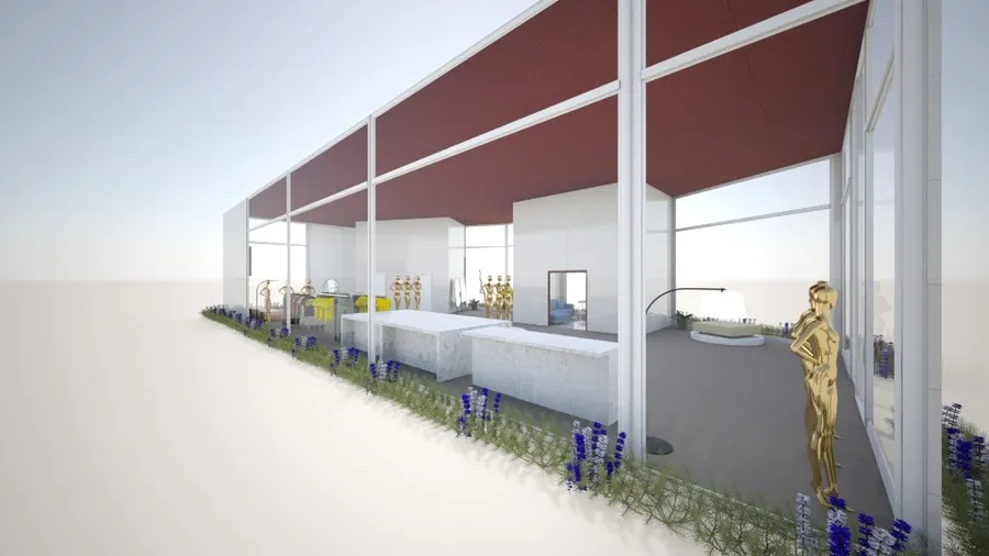 3D view in Roomstyler: side of the pavilion