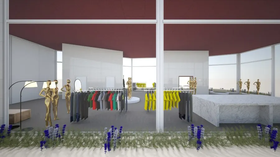 3D view in Roomstyler: shop floor