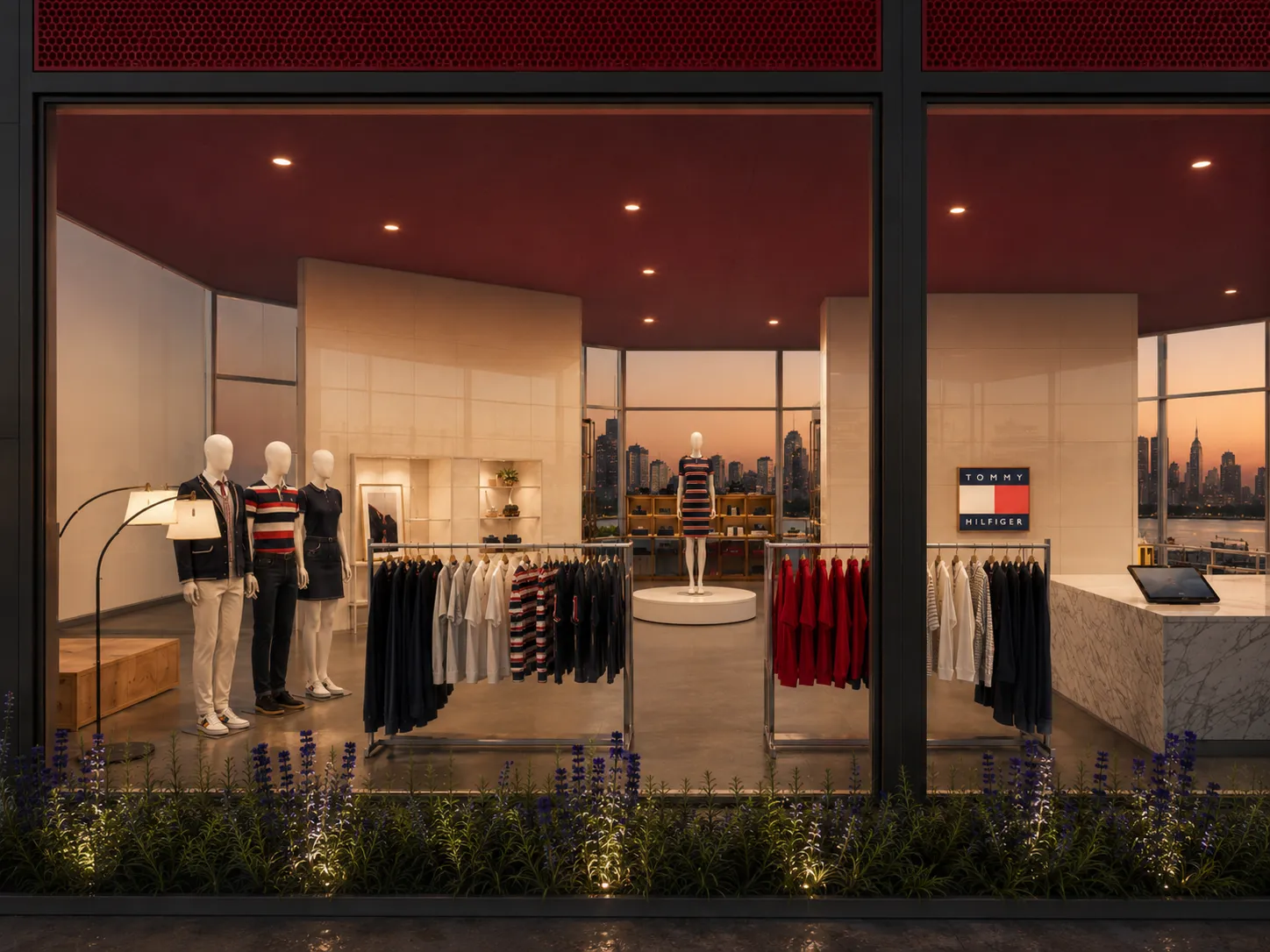 Render made with ChatGPT Pro: shop floor at dusk